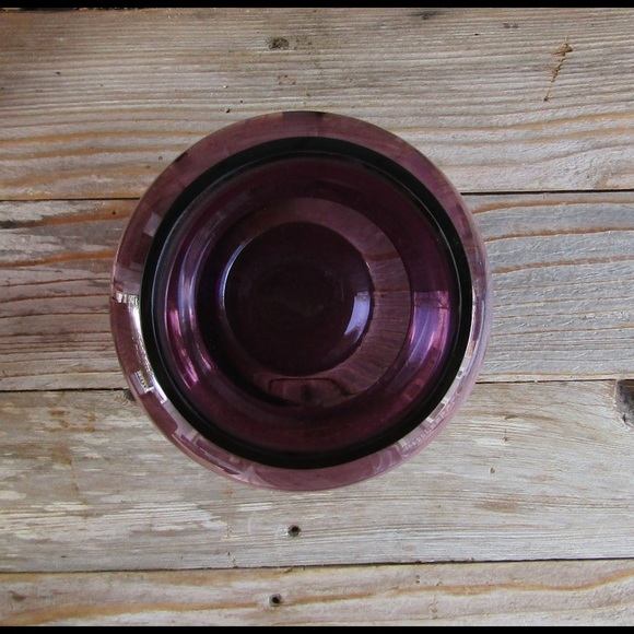 Fenton Glass Amethyst Purple Sand Carved Etched Iris Vase - Picture 7 of 7